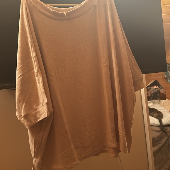 NWT oatmeal short sleeve boatneck dalman sweater - Picture 4 of 5